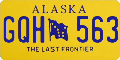 AK license plate GQH563