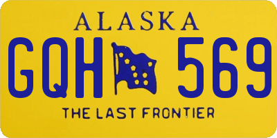AK license plate GQH569