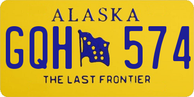 AK license plate GQH574
