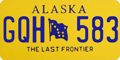 AK license plate GQH583