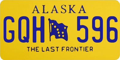 AK license plate GQH596