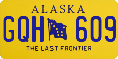 AK license plate GQH609