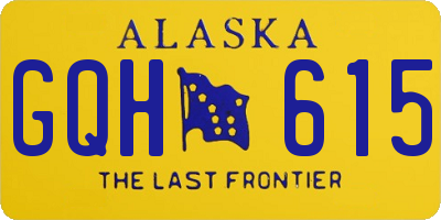 AK license plate GQH615