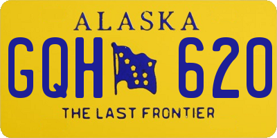 AK license plate GQH620