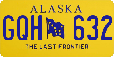 AK license plate GQH632