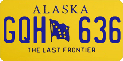 AK license plate GQH636