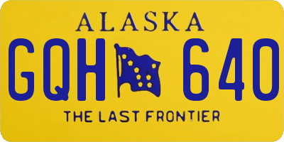 AK license plate GQH640