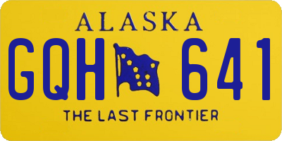 AK license plate GQH641