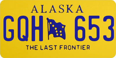 AK license plate GQH653