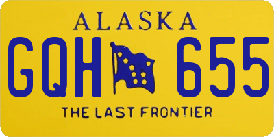 AK license plate GQH655