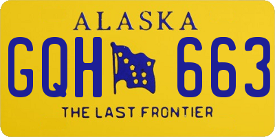 AK license plate GQH663