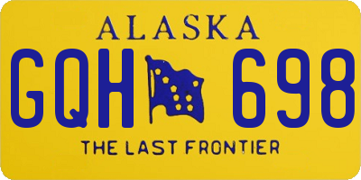 AK license plate GQH698