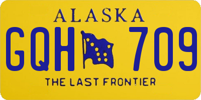 AK license plate GQH709