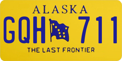 AK license plate GQH711