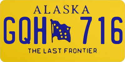 AK license plate GQH716