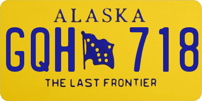 AK license plate GQH718