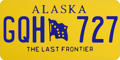 AK license plate GQH727