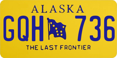 AK license plate GQH736