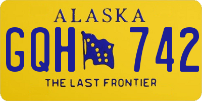 AK license plate GQH742