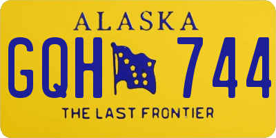 AK license plate GQH744