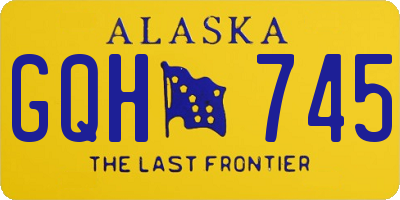 AK license plate GQH745