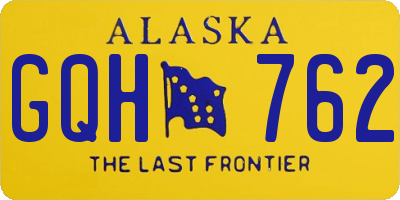 AK license plate GQH762