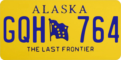 AK license plate GQH764