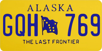 AK license plate GQH769