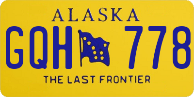 AK license plate GQH778