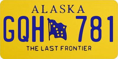 AK license plate GQH781