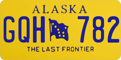 AK license plate GQH782
