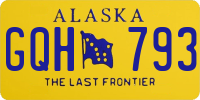 AK license plate GQH793