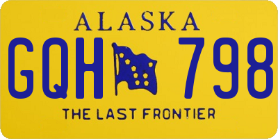 AK license plate GQH798