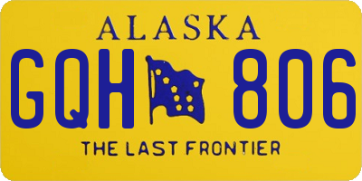 AK license plate GQH806