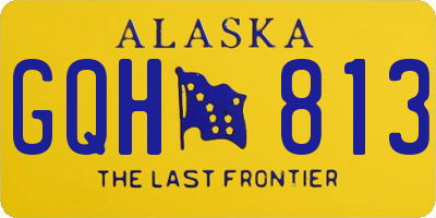 AK license plate GQH813