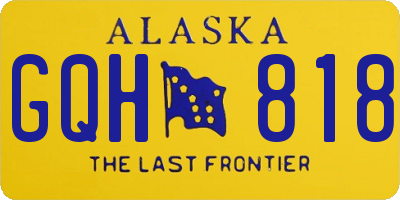 AK license plate GQH818