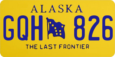 AK license plate GQH826