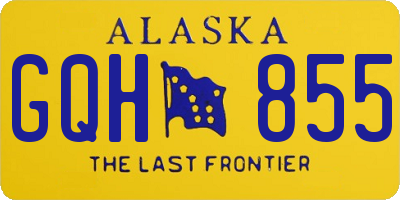 AK license plate GQH855