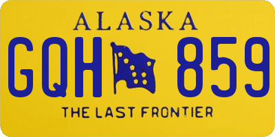 AK license plate GQH859
