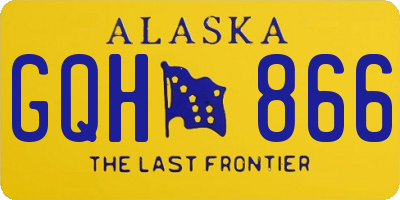 AK license plate GQH866