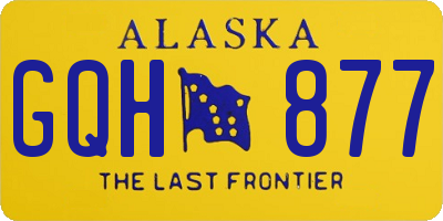 AK license plate GQH877
