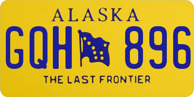 AK license plate GQH896