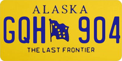 AK license plate GQH904