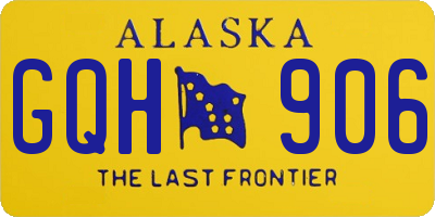 AK license plate GQH906