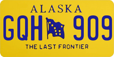 AK license plate GQH909
