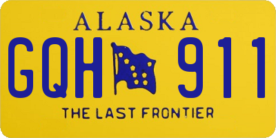 AK license plate GQH911