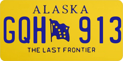 AK license plate GQH913