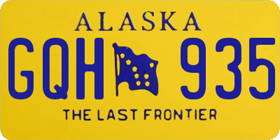 AK license plate GQH935