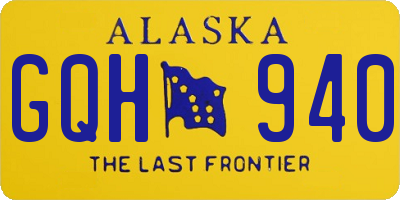 AK license plate GQH940
