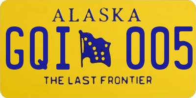 AK license plate GQI005